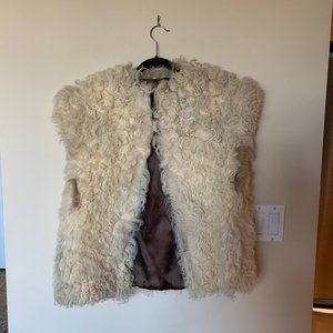 Vintage Designer Sheepskin Vest - M